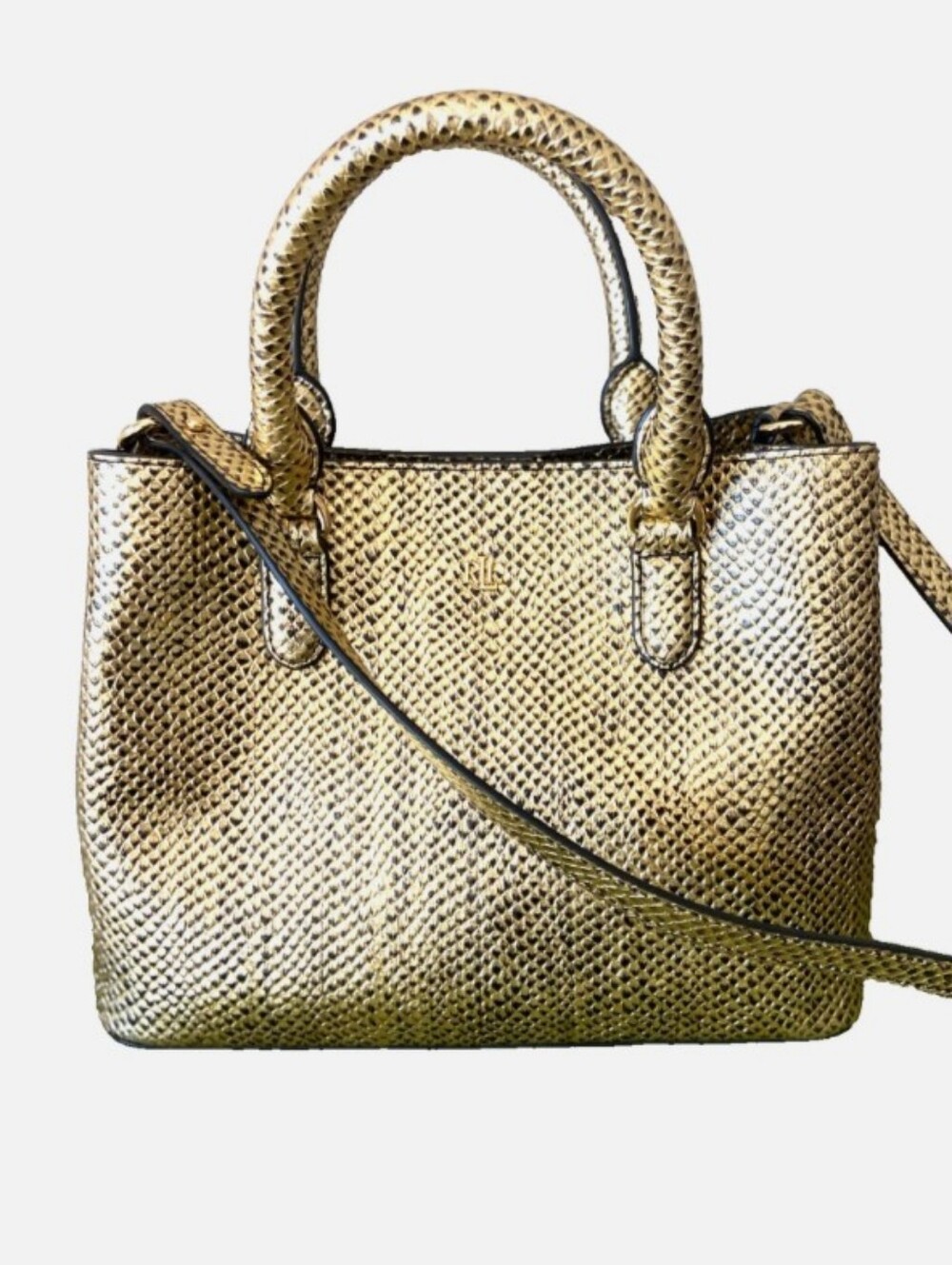 Lauren Ralph Lauren Metallic Gold Satchel